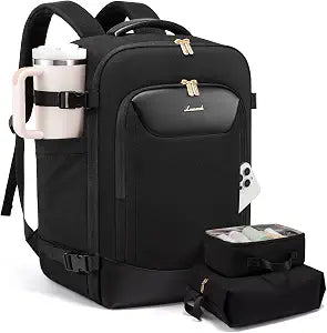 LOVEVOOK 40L Travel Backpack for Women Men, Large Carry on Backpack for Airplanes TSA Personal Item Travel Bag fits 15.6" Laptop, Waterproof Weekender Essentials Airline Approved with 2 Packing Cubes
