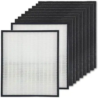 2-Pack 30940 Replacement Filter (2 True HEPA + 8Pre-Filters), Compatible with Hunter Fan Air Putifier: 30210 30214 30215 30216 30225 30244 30245 30260 30398 30400 30401 30402 30525 36260 36395 37225