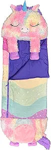 Happy Nappers: S4 Pillow & Sleepy Sack: Large - Dreamy the Rainbow Unicorn - 66 x 30, 2-in-1: Plush Opens to Sleeping Bag, Soft Play & Nap Character, Kids 3+