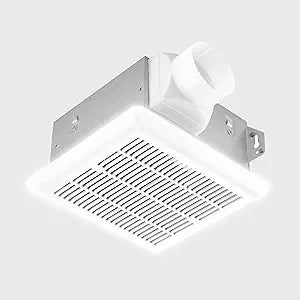 Tech Drive Bathroom Exhaust Fan with Light, 70 CFM,Super Quiet 1.5Sone Bathroom Fan with Light, 800lm 3CCT LED,3000K/4000K/5000K Selectable,Energy Star Certified, 3inch Duct, White