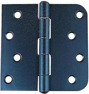 Hinge Outlet Black Stainless Steel Exterior Door Hinges 4" with 5/8" Square - Non-Removable Pin, Rust Resistant (3-Pack)