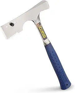 ESTWING Shingler's Hatchet - 29 oz Roofing Tool with Milled Face & Shock Reduction Grip - E3-LS