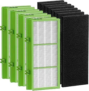 Aer1 Filter Replacement for Holmes AER1 Air Purifiers, 4 True Air Filters + 8 Carbon Booster Filters for Replacement Parts # HAPF300AH-U4R, HAP242-NUC
