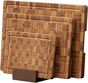 Large Cutting Board,Bamboo Wood Cutting Boards For Kitchen,3 Packs Chopping Board Set With Juice Groove, For Butcher Block,Vegetables,Fruits And Cheese