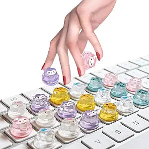 Raised Keyboard Stickers for Long Nails - Comfortable Typing Keyboard Covers for Typing and Gaming Using on Laptop PC Computer Notebook Desktop (Pudding Shape 20 pcs)
