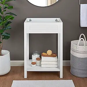 Modway Altura 24" Bathroom Vanity Cabinet (Sink Basin Not Included), 24 Inch, White
