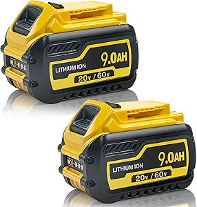 2Pack 9Ah(20V) / 3Ah(60V) Battery Replacement for Dewalt Battery, Compatible for All Dewalt 20V/60V Cordless Power Tools & Chagers, Ideal Replacement Battery for DCB609/DCB606/DCB208/DCB206