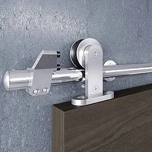 EaseLife 6 FT Top Mount Stainless Steel Sliding Barn Door Hardware Track Kit,Modern,Heavy Duty,Anti-Rust,Slide Smoothly Quietly,Easy Install (6FT Track Kit for 30"~36" Wide Single Door)