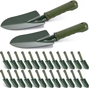 Yaocom 24 Pcs Garden Shovel Trowel Gardening Hand Tools Small Hand Shovels for Digging Metal Trowel Spade with Plastic Handle Anti Slippery for Lawn Yard Home Farm Planting