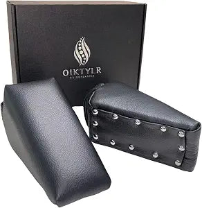 Oiktylr SOT Blocks Chiropractic, Soft & Comfortable Pelvic Blocks Wedges - Enhanced Elastic Support Sponge - Dejarnette Style Pelvic Sacral Blocks, Chiropractor Wedges Blocks for Hips (Matte Black)
