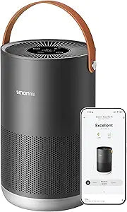 Smartmi Smart Air Purifier P1 for Bedroom Home with H13 HEPA Filter, Removes Smoke, Allergies, Pet Dander, Dust, Ultra Quiet 19dB, Auto Mode, APP Control, Works with Alexa & Google, 250 Sq Ft Coverage