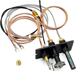 Propane and Natural Gas Pilot Assembly Replaces 10002265 10002264, LP NG 3 Way Pilot Replacement for Majestic,Temco,Vermont Castings Dutchwest,Fireplace and Stoves(Include Free NG Nozzle)