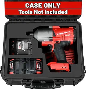 Case for Milwaukee M18 Impact and Torque Wrench - Waterproof Hard Tool Bo, Power Tool Combo Kit Bag for Milwaukee 2/1 3/4 3/8 Cordless Torque Wrenches/Battery/Charger (Case Only)