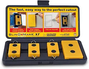 Calculated Industries 8105 Blind Mark Drywall Electrical Box Locator Tool Powerful Rare-Earth Magnetic Targets (3) and Locator Kit