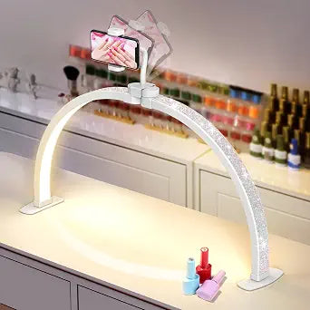 Yokilly Half Moon Light for Nail Desk: 29" Foldable Nail Light for Desk