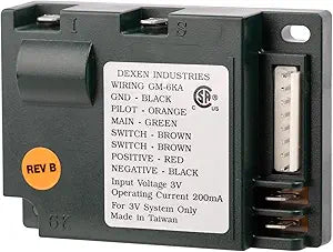 GM-6KA Original Equipment Manufactuer CSA Certified 3 Volt IPI Fireplace Ignition Control Module for Direct Vent Gas Fireplaces, Pedestal Stove, Logs Sets and Other Hearth Products.