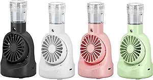 Pack of 4X Misting Cooling Fans Extra Hydration Portable Fan Mini Fan Handhold Rechargeable Fan for Travel Outdoor Hiking