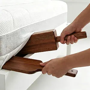 2Pcs Acacia Wood Mattress Lifter & Sheet Tucker Tool Set