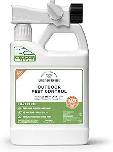 Wondercide - Outdoor Pest Control Spray with Natural Essential Oils - Mosquito, Ant, Flea, Tick, Insect Repellent, Treatment, Killer - Safe Around Pets Kids 32 oz