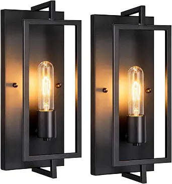 Maylaywood Farmhouse Wall Sconces Set of 2, Industrial Wall Light Fixtures