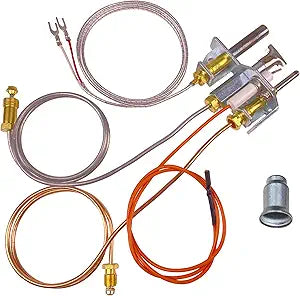 25660 4021-732 Pilot Assembly Natural Gas (NG) Replacement Kit-Fits Heatilator,Heat-N-Glo,Quadrafire Stove & Fireplace-Compatible with GNDC33,GNDC36 & OEM Models (Replaces SRV4021,25174,SRV446)