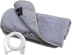 Grounding Blanket for Bed Earth Connected Throws Silver Fiber Grounded Flannel Bedding for Relaxation (50"x60",Grey)