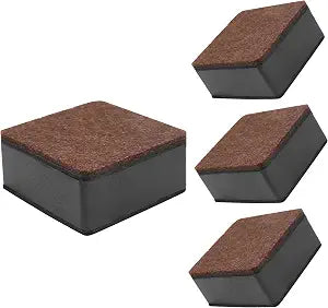 Biaungdo 4 Pcs Self-Adhesive Furniture Bed Risers, 1.2" Height, Black