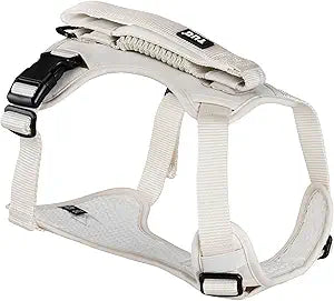 TUG Grab Dog Harness | Integrated Traffic Leash Magnetically Attached for Quick Control (Large/Cream)