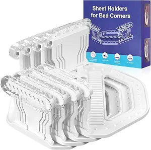 Bed Sheet Holders for Corners, 4 Pack Heavy Duty Sheet Locks