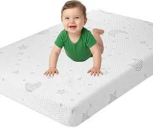Pack and Play Mattress, 38x26 Pack N Play Mattresses Pad Dual-Sided Soft & Firm Memory Foam 3 Inch Thick with Breathable Removable Cover