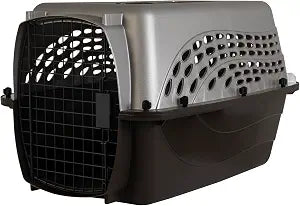 Petmate Dog Crates for Small Dogs & Cat Carriers, Two-Door Plastic Pet Kennel, Top & Front Loading, Made in USA, 24" For Pets Up To 15 lb, Pearl Tan