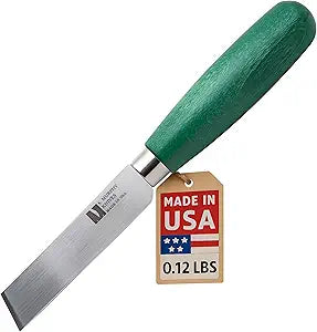 R. Murphy 4" Square Point Shoe Repair Cobblers Skiving Knife, Leather Working Tools, Ductwork Duct Knife for Insulation Foam, Ideal Gift for Birthday, Fathers Day, Craftsmen Made in USA, 4SQGH