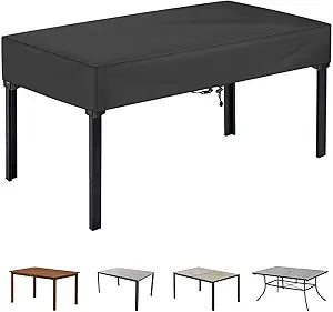 TOHONFOO Rectangular Folding Table Cover - Waterproof Anti-UV Outdoor Table Covers - Outdoor Table Cover 96" L x 30" W x 6" H