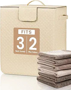 Towel Warmer Bucket - Hot Towel Warmer for Bathroom & Home Spa, Fits 3 Oversized 40"x70" Towels/Bathrobes/Blankets, Auto Shut Off & Adjustable Timer (Upright- Geometric Weave Style)