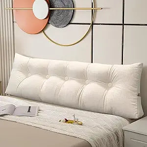 Queen Size Headboard Pillow Position Support for Bed Daybed Pillows Headboard Cushion King Size Wedge Pillow with Side Pocket