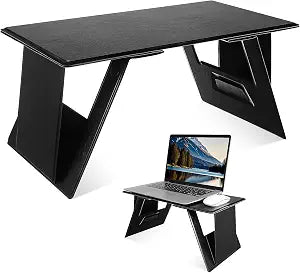 jojofuny Portable Foldable Lap Desk Black for Car Bed
