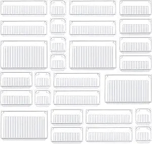 Kootek 28Pcs Drawer Organizer Set, 4-Size Bathroom Tray Makeup Desk Divider
