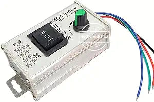 DC Speed Regulator Controller 9-60v 12v 24v for Electric Motor Drill Speed Regulation Equipped with Reverse Protection