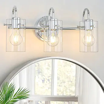 3 Lights Vanity Light, Bathroom Wall Light Fixture Over Mirror