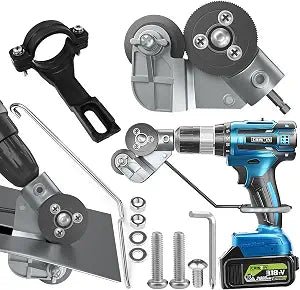 AKEOIL Sheet Metal Cutter Drill Attachment, Electric Drill Plate Cutter and Metal Cutting Tool Adapter for Thin Iron, Steel, Aluminum and Copper