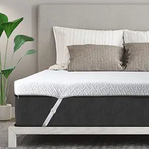 VALUXE 3 Inch Gel Memory Foam Mattress Topper King Size High Density Cooling Pad Pressure Relief Bed Topper (with Removable & Bamboo Cover)