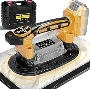 Tile Vibration Tool 250mm Suction Cup Max 551lbs/250kg, Handheld Tile Installation Leveling Machine for Dewalt 20V Battery, Tiling Vibrator for Tiling Leveling Laying 25000r/Min 9 Speeds Adjustable