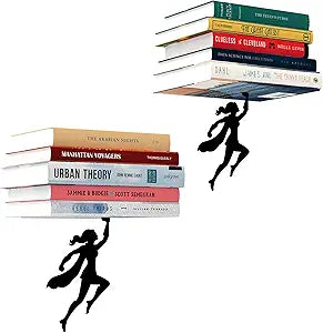 Artori Design Floating Bookshelf for Kids, Invisible Metal Book Shelf, Wall Decore Book Lovers Bookshelf (2 x Wondershelf)