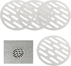 Semetall 4.3" Round Floor Drain Cover Stainless Steel 14-Hole Grate,4 Pcs