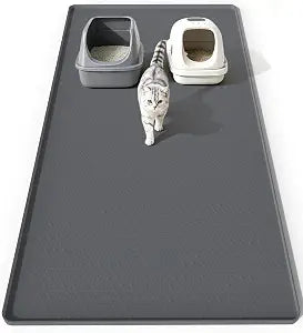 Extra Large Cat Litter Mat 51.2" x 25.6", Silicone Litter Box Mat Waterproof Non-Slip Cat Litter Trapper, Easy Clean Floor Protector for Cats, Pets, Laundry & Kitchen Use