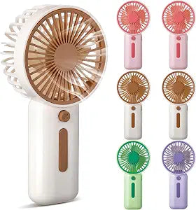 EBOOT 6 Pack Mini Portable Handheld Fans Bulk with Foldable Stand, 4 Colors
