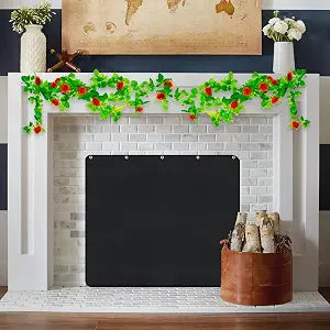 Magnet Fireplace Cover, Black Color, (39" W x 32" H)