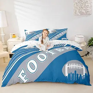 Erosebridal Football Rugby Duvet Cover Set Twin Size, 2 Piece