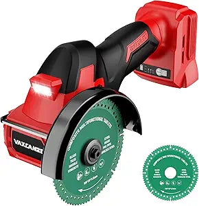 Cordless Cut Off Tool Compatible with Milwaukee Battery, 18,000 RPM Brushless Motor, 4" Blades (2pcs) with Dust Cover, 1.2mm Max Blade Thickness for Wood/Metal/PlasticBATTERIES NOT INCLUDED