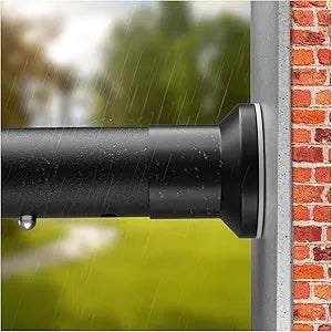 Tension Curtain Rod,63-123 Inch Heavy Duty Shower Curtain Rods Spring Tension No Drill - Adjustable Shower Rod Non-Slip,Tension Rod for Windows Room Divider Balcony Outdoor Patio,Matte Black